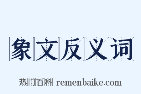 象文反义词是什么意思的图片